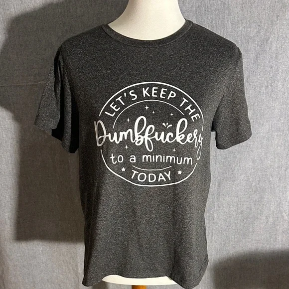 SHEIN Dark Gray Graphic Tee - Picture 2 of 5